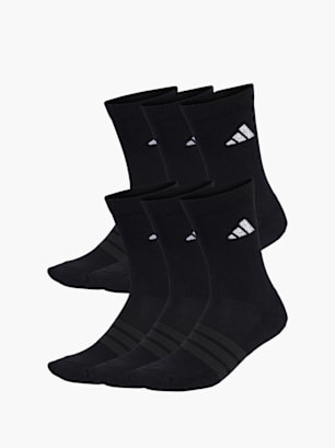 adidas CUSHIONED CREW SOCKEN 6ER-PACK Schwarz