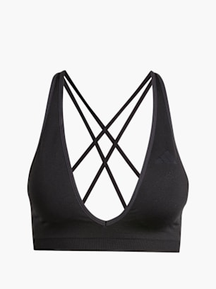 adidas Workout Essentials Knit Light Support BH Schwarz