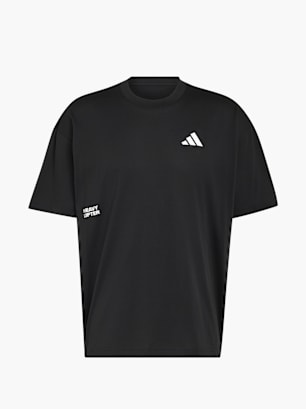 adidas CLIMACOOL FUN TRAINING Grafik T-Shirt Schwarz