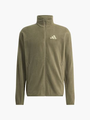 adidas Terrex Multi Essentials Fleecejacke, durchgehender Reißverschluss Grün