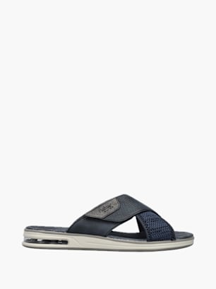 Rieker Herren Pantoletten Blau