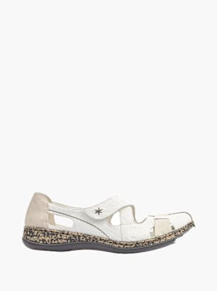 Rieker Damen Slipper Weiß