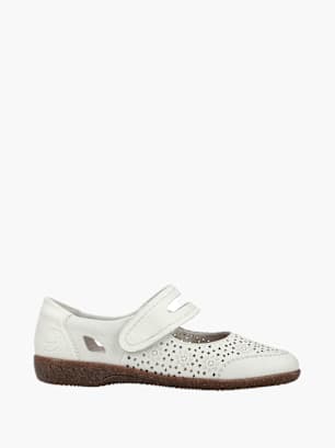 Rieker Damen Slipper Weiß