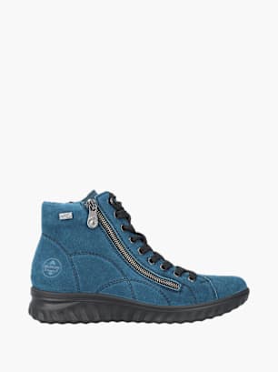 Rieker Damen Schnürstiefel Blau