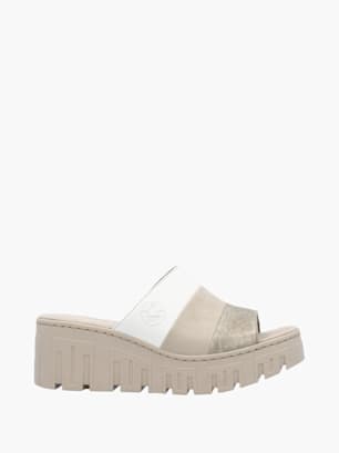 Rieker Damen Pantoletten Beige