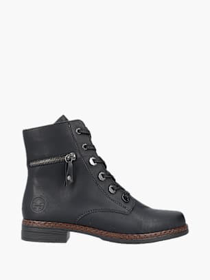 Rieker Damen Schnürstiefel Schwarz
