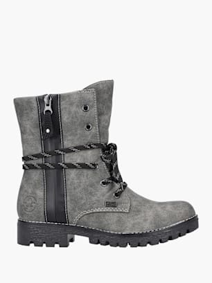 Rieker Damen Schnürstiefel Grau