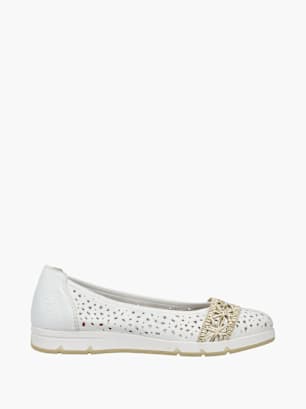 Rieker Damen Ballerinas Weiß