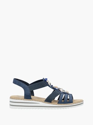 Rieker Damen Keilsandaletten Blau
