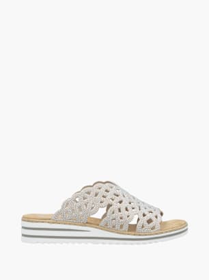 Rieker Damen Pantoletten Beige