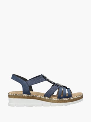 Rieker Damen Keilsandaletten Blau