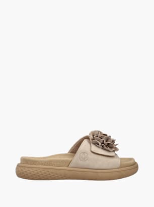 Rieker Damen Pantoletten Beige