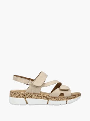 Rieker Damen Riemchensandalen Beige