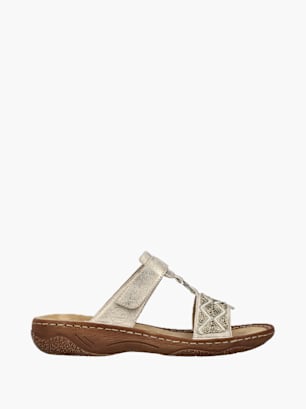 Rieker Damen Pantoletten Beige