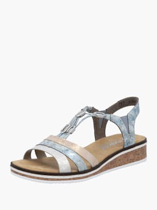 Rieker Damen Keilsandaletten Blau