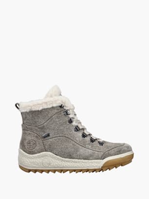 Rieker Damen Schnürstiefel Grau