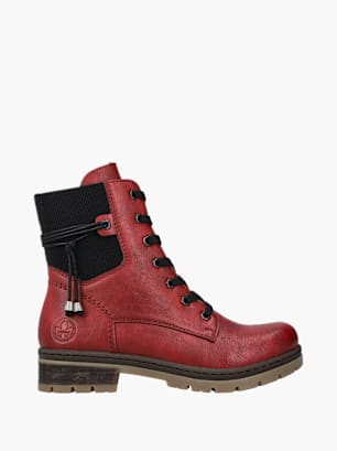 Rieker Damen Schnürstiefel Rot