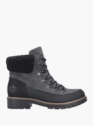 Rieker Damen Schnürstiefel Grau