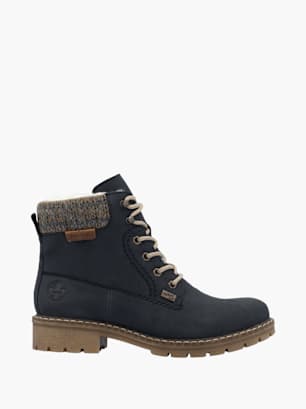Rieker Damen Schnürstiefel Blau