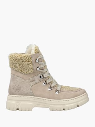 Rieker Damen Schnürstiefel Beige