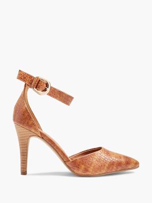 Catwalk Pump med spænde Cognac