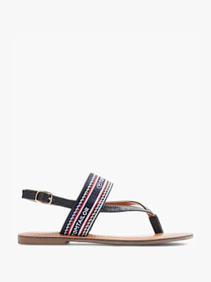 TOM TAILOR Sandal med tå-split Blå