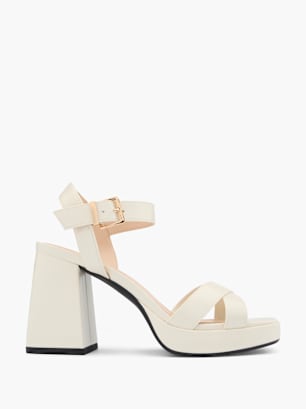 Catwalk Sandale cu toc Crem