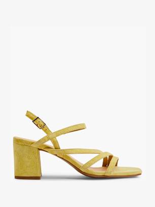 5th Avenue Højhælet sandal Gul