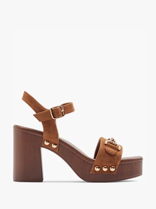 Catwalk Sandalo con tacco Cognac