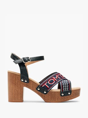 TOM TAILOR Högklackad sandal Blå