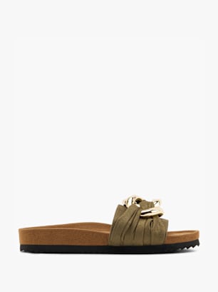 Graceland Tieffuß Pantolette Khaki