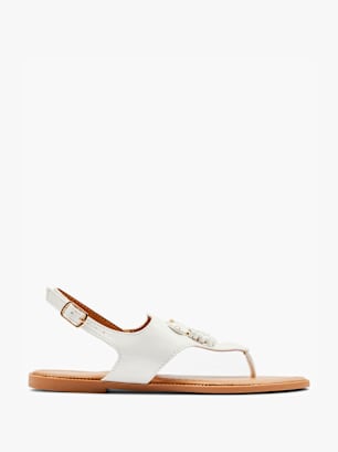Claudia Ghizzani Sandal med tå-split Hvid