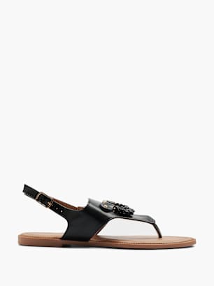 Claudia Ghizzani Sandal med tå-split Sort
