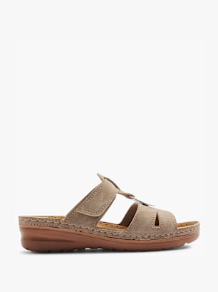 Easy Street Flache Pantolette Beige
