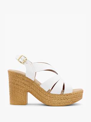 Graceland Højhælet sandal Hvid