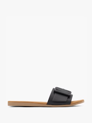 Graceland Flache Pantolette Schwarz