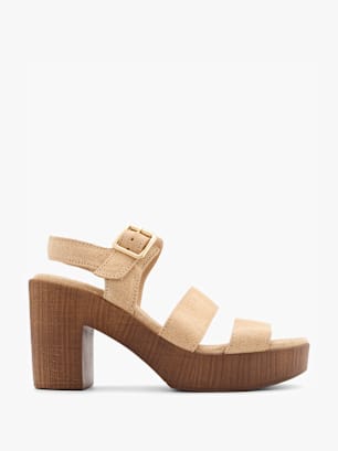 5th Avenue Højhælet sandal Beige