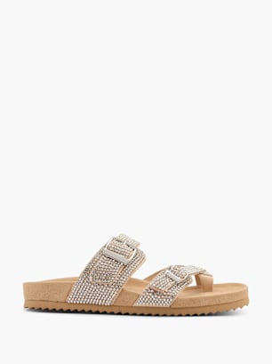 Catwalk Chinelo com palmilha alta Beige