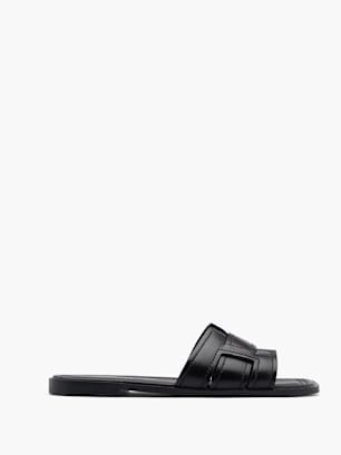 5th Avenue Flache Pantolette Schwarz