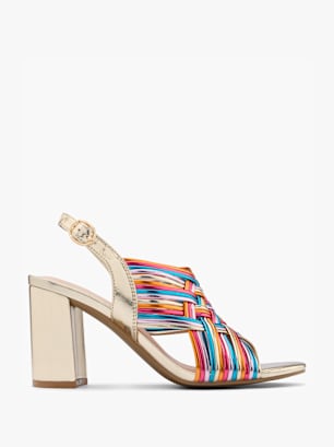 Graceland Højhælet sandal Guld