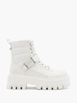 Buffalo Bottes à lacets Blanc