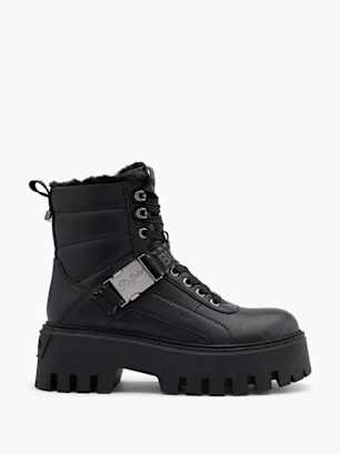 Buffalo Bottes à lacets Noir