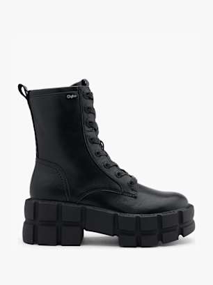 Buffalo Bottes à lacets Noir