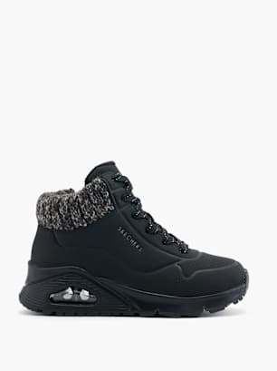 Skechers Botki sznurowane Czarny