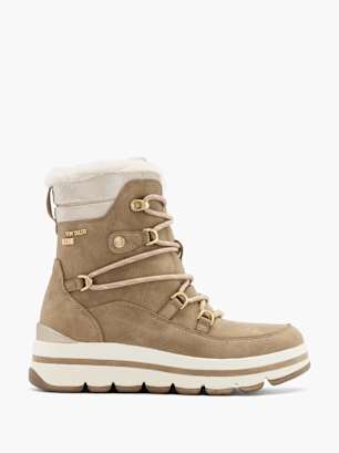 TOM TAILOR Schnürboots Beige