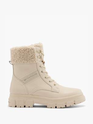 TOM TAILOR Schnürboots Beige