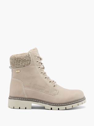TOM TAILOR Schnürboots Beige