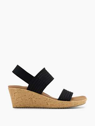 Skechers Sandál na opätku Čierna