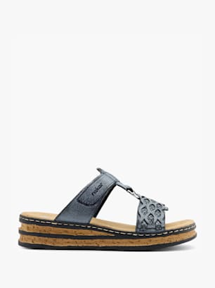Rieker Flache Pantolette Blau