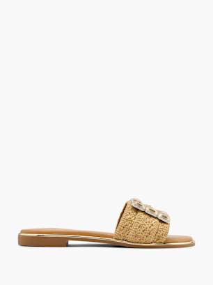 Catwalk Flache Pantolette Beige
